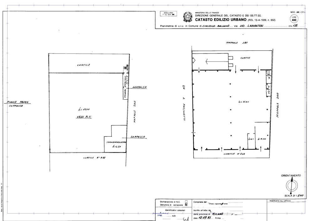 Capannone - Planimetry 1