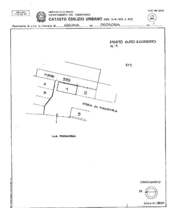Posto Auto - Planimetry 1