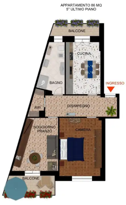 Appartamento - Planimetry 1