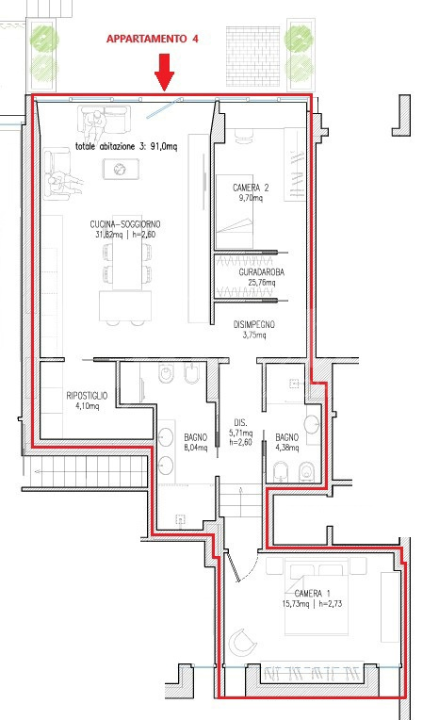 Appartamento - Planimetry 1