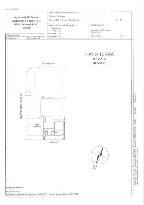 Negozio - Planimetry 1