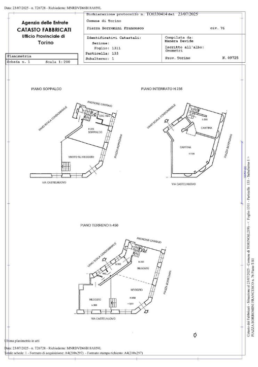 Negozio - Planimetry 1