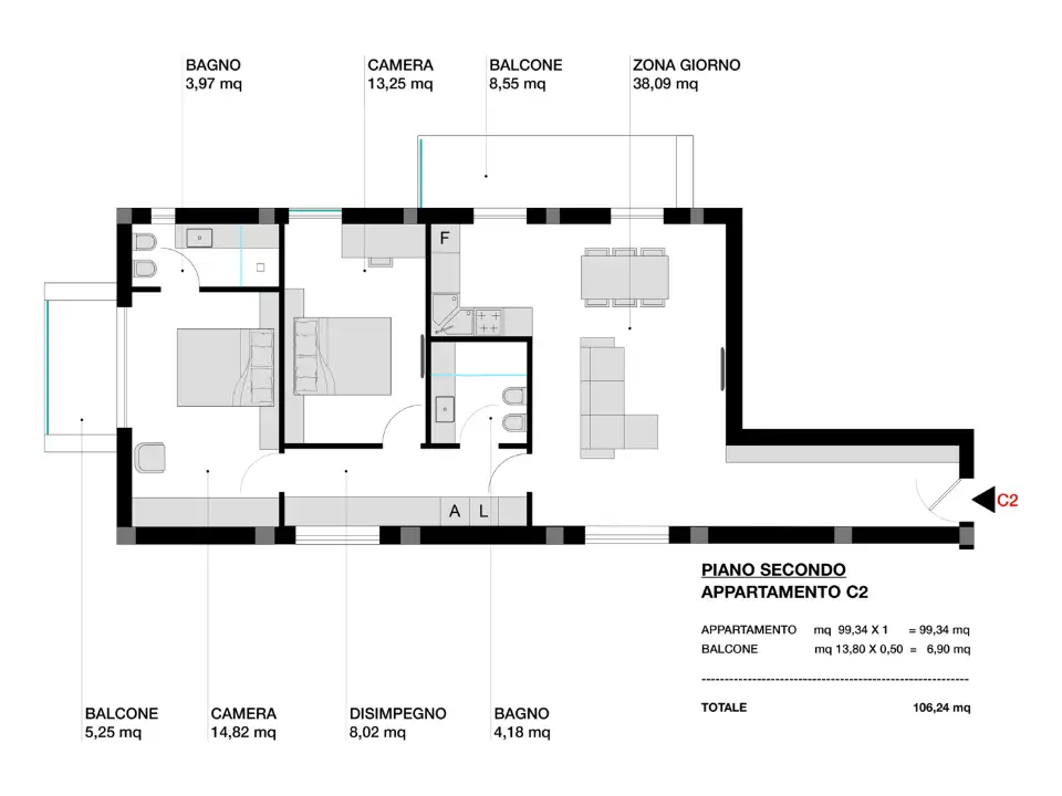 Appartamento - Planimetry 1