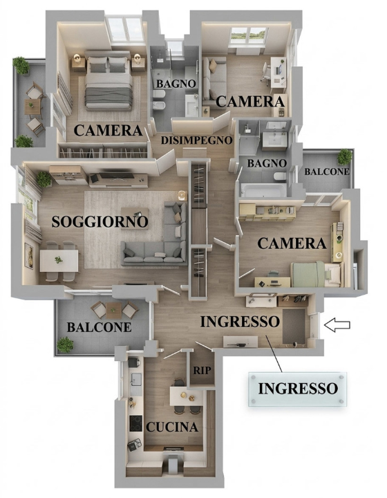 Appartamento - Planimetry 1