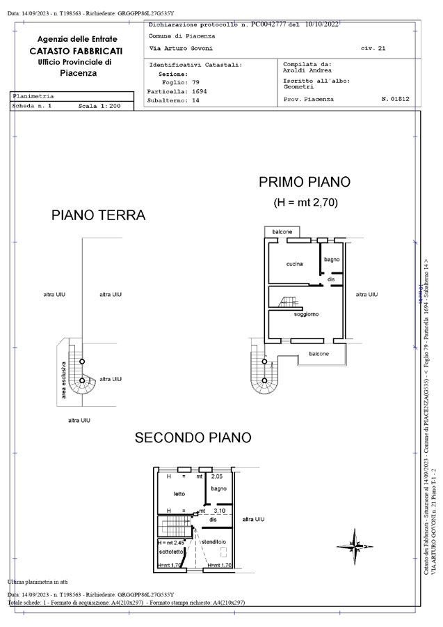 Foto 22 di 23 - Appartamento in vendita a Piacenza